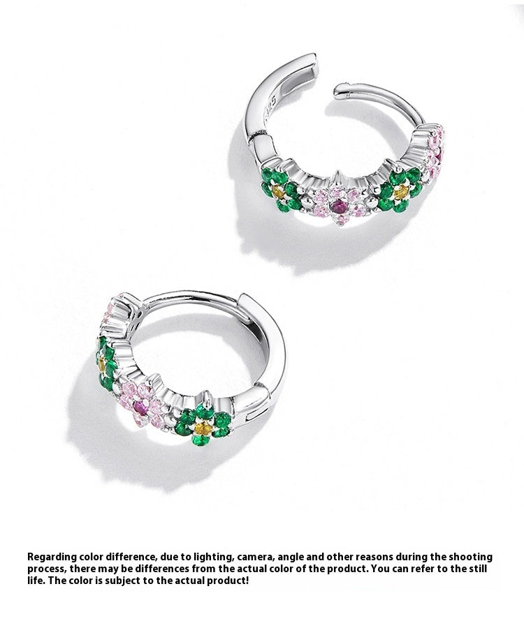 Silver Exquisite Flower Earrings