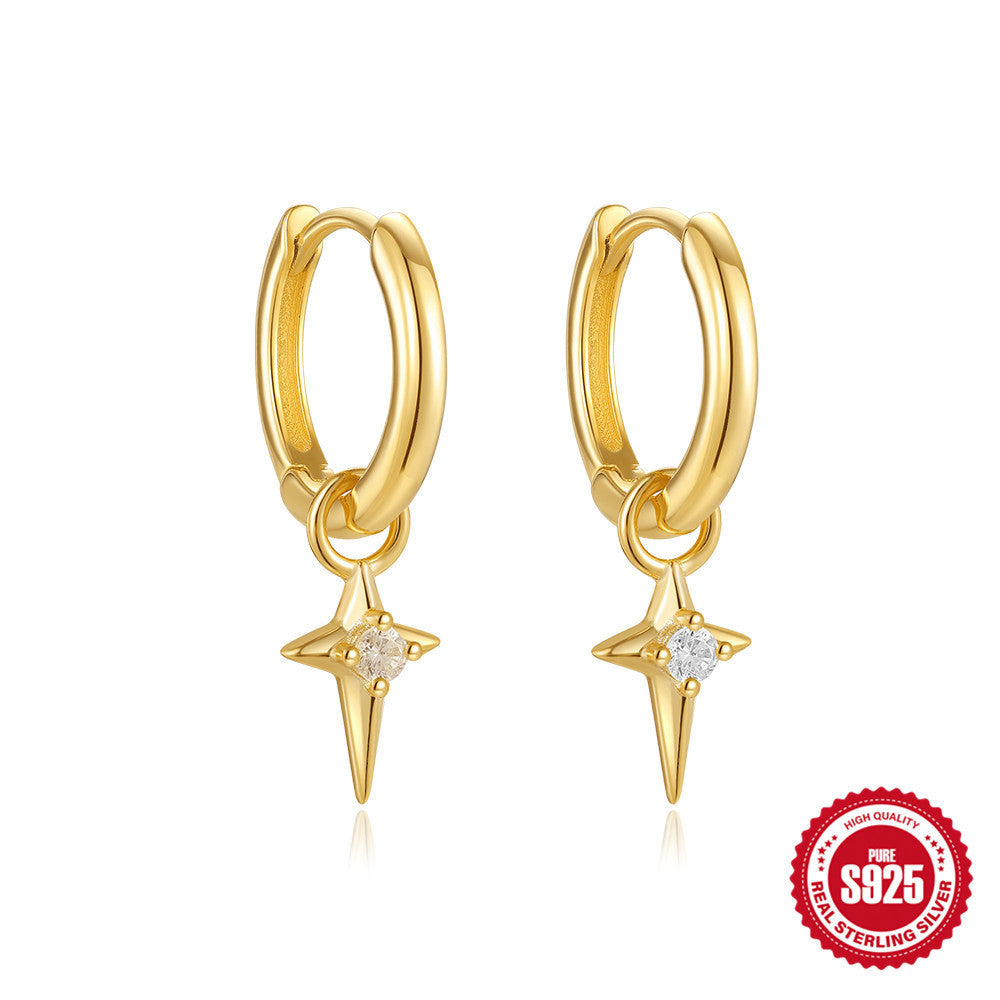 Silver DiamondA pair of earrings