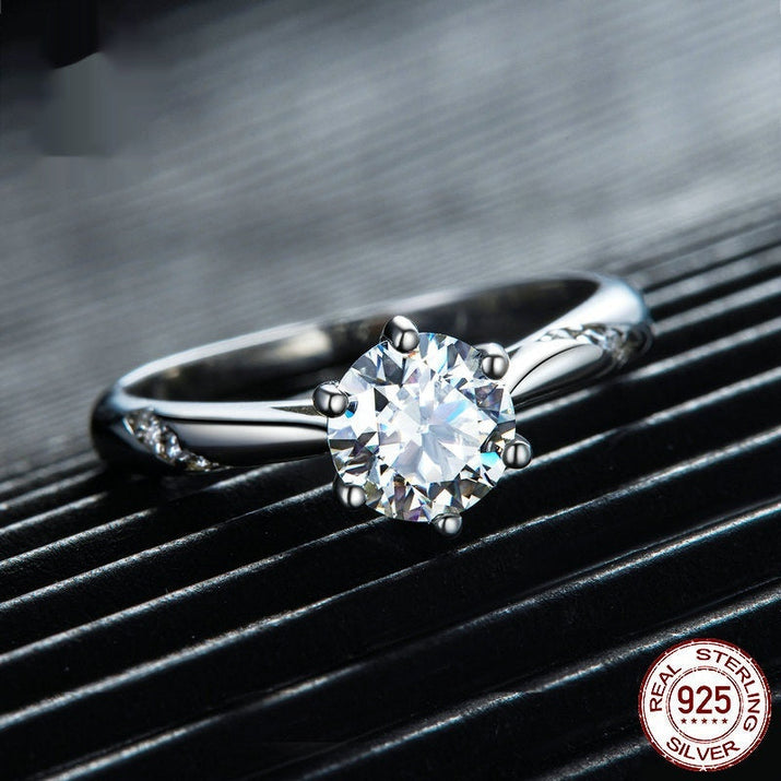 European And American Supply Simple Moissanite Ring null