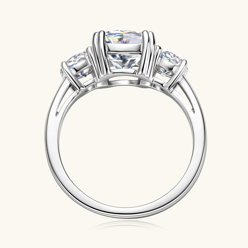Moissanite Ring   Silver