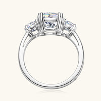 Moissanite Ring   Silver
