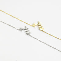 Silver Leaf Shaped Necklace