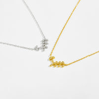 Silver Leaf Shaped Necklace