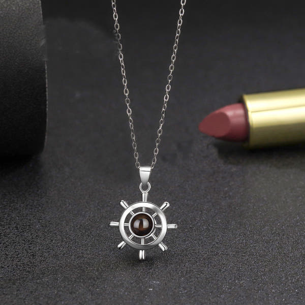 Ship Rudder Projection Necklace