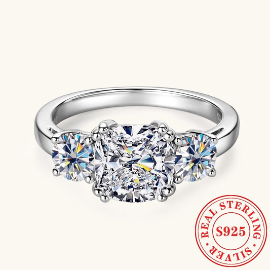 Moissanite Ring   Silver