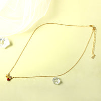 Silver Garnet Flower Pendant