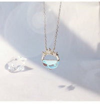 925 Pure Silver Moon Spring Small Crowd Clavicle Chain null