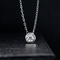Karat Moissanite Necklace S925 Sterling Silver Pendant null