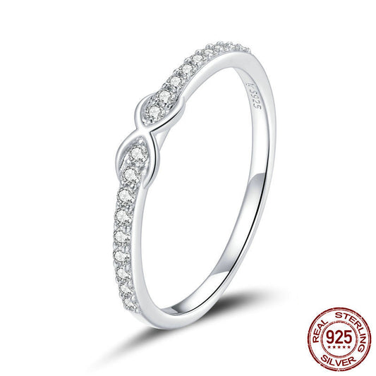 Silver Platinum Zircon Ring