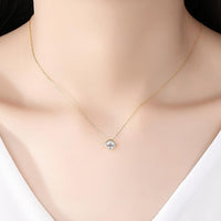 Silver Zircon Pendant Necklace