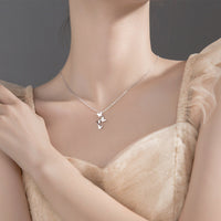 S925 Silver Forest Sweet Butterfly Element Necklace null