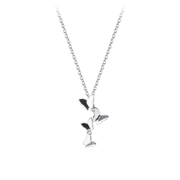 S925 Silver Forest Sweet Butterfly Element Necklace null