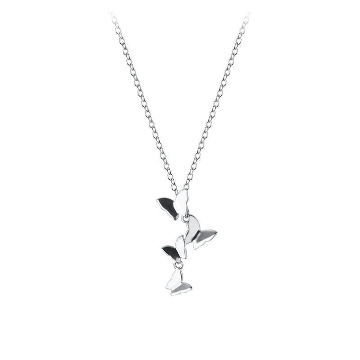 S925 Silver Forest Sweet Butterfly Element Necklace null