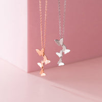 S925 Silver Forest Sweet Butterfly Element Necklace null