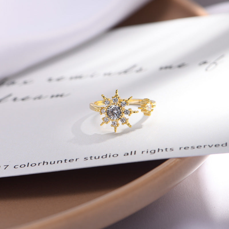 Silver Sunflower Ring