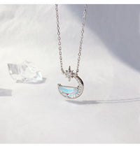 925 Pure Silver Moon Spring Small Crowd Clavicle Chain null