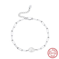 Silver Natural  Pearl Bracelet