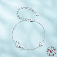 Silver White Gold Plated Cute Sausage Dog Bracelet Ornament