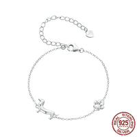Silver White Gold Plated Cute Sausage Dog Bracelet Ornament