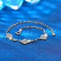 Silver Clover Bracelet Does Not Fade