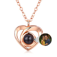 Romantic Photo Projection Necklace Heart Shaped Pendant Necklace