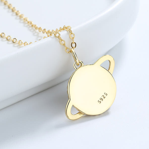 Planet Necklace  Silver Pendant