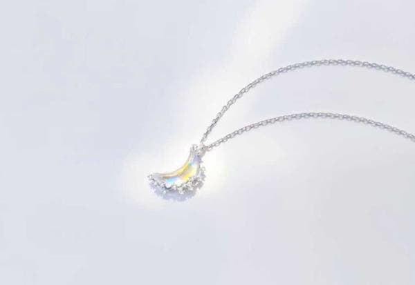 925 Pure Silver Moon Spring Small Crowd Clavicle Chain null