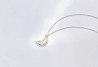 925 Pure Silver Moon Spring Small Crowd Clavicle Chain null