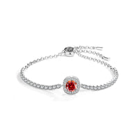 Silver Inlaid Diamond Bracelet