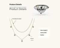High-grade  Silver Diamond Necklace