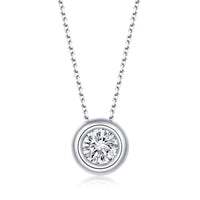 Karat Moissanite Necklace S925 Sterling Silver Pendant null
