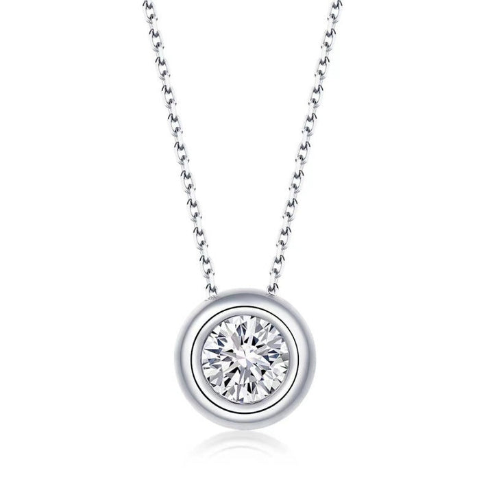 Karat Moissanite Necklace S925 Sterling Silver Pendant null
