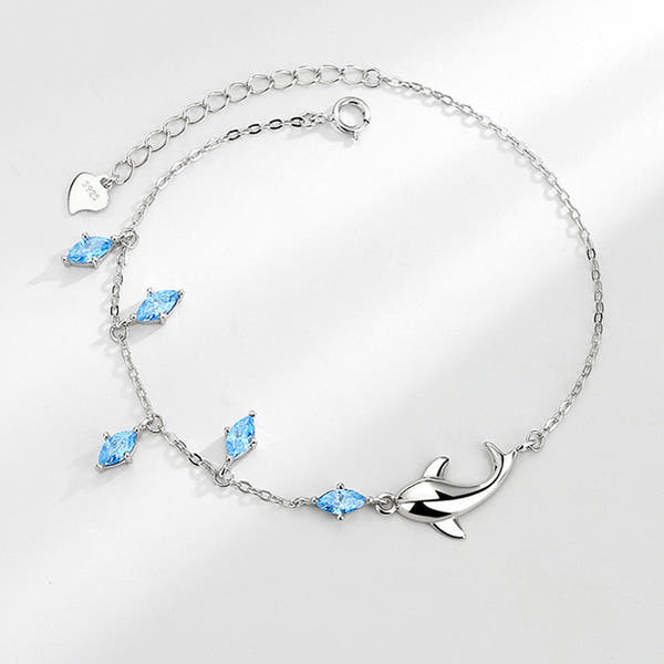 Silver Dolphin Love Bracelet
