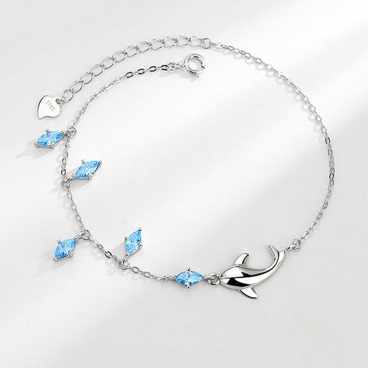 Silver Dolphin Love Bracelet