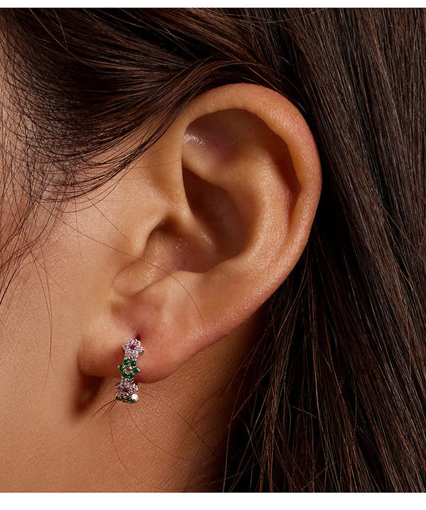 Silver Exquisite Flower  Earrings