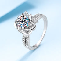 Silver Moissanite Ring