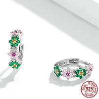 Silver Exquisite Flower  Earrings