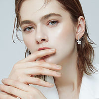 Moissanite Earrings Silver