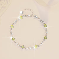 Colorful Moissanite  Silver Bracelet