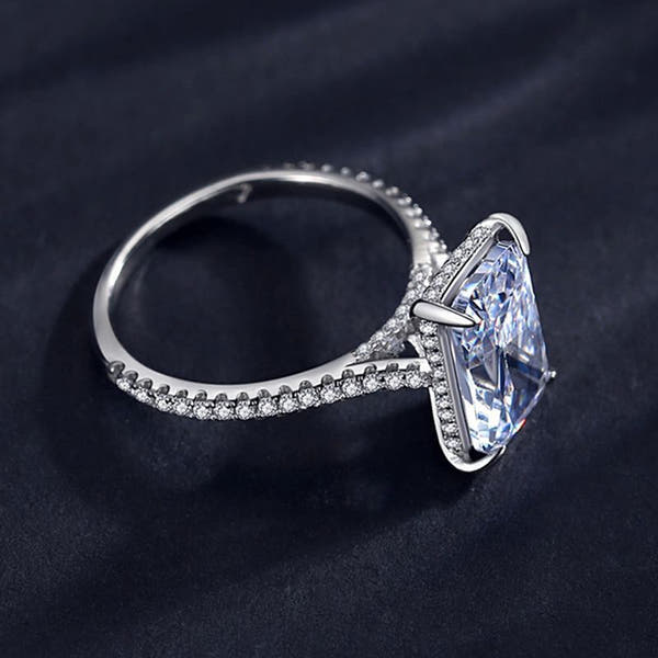 Silver Simulation Diamond Ring