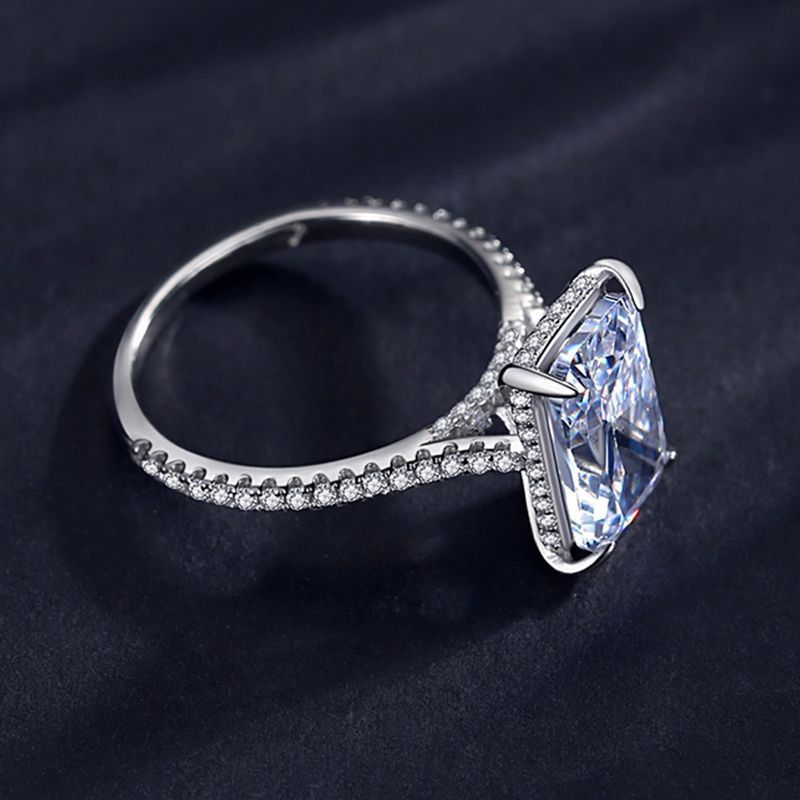 Silver Simulation Diamond Ring