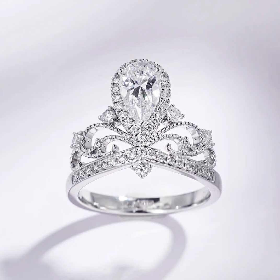 Silver Moissanite Ring