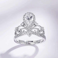 Silver Moissanite Ring