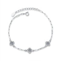 Silver Clover Bracelet Does Not Fade