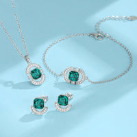 NecklaceSilver Square Jewelry Set
