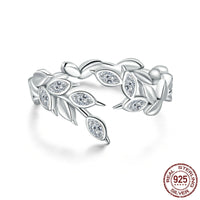 Shining Wheat Open Ring Silver