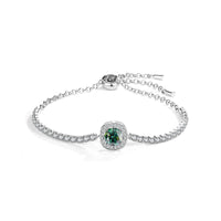 Silver Inlaid Diamond Bracelet