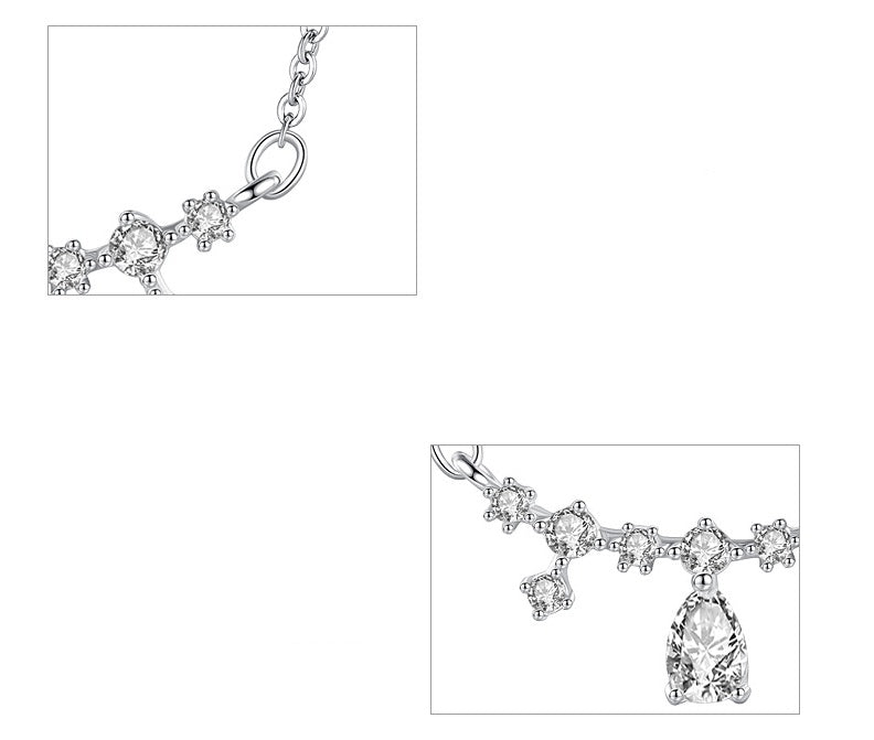 Silver Drop Pendant Necklace