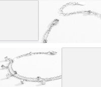 Silver Double-layer Square Bracelet