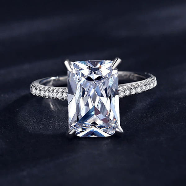 Silver Simulation Diamond Ring